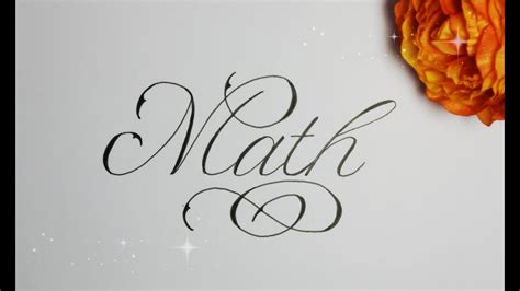 The american mathematical society has recognized the williams college department of mathematics and statistics as the 2014 exemplary program. how to write in cursive fancy - Math :) - YouTube