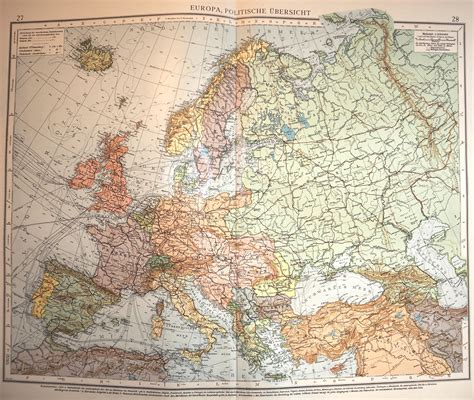 Andrees Handatlas 1914 Europe Before Ww I Vintage World Maps