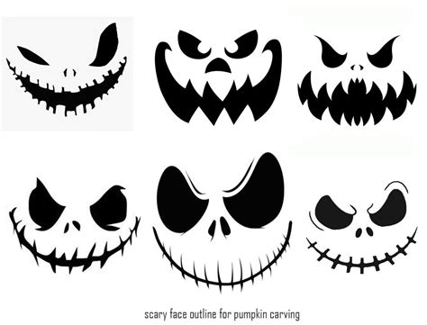 7 Best Printable Scary Halloween Faces