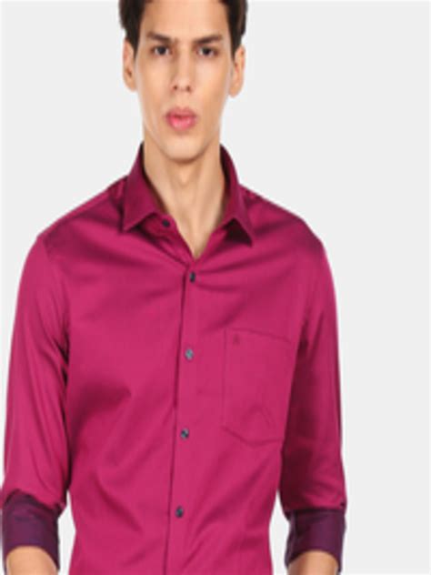 Buy Arrow Men Red Slim Fit Cotton Formal Shirt Shirts For Men 17863850 Myntra