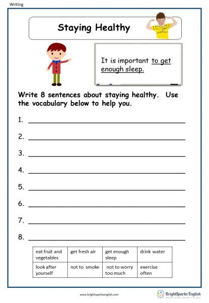 Worksheets Staying Healthy In 2020 How To Stay Healthy Worksheets