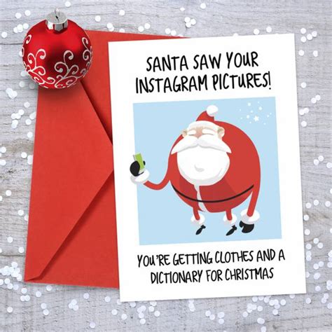 Free Printable Funny Santa Christmas Card Home And Garden
