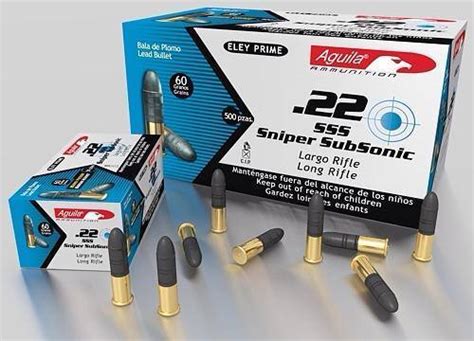 Caixa De 50 Munições Aguila Cal 22lr Sniper Subsonic Sss 60gr