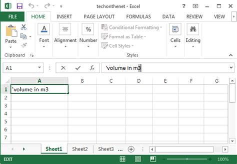 Ms Excel 2013 Create A Superscript Value In A Cell