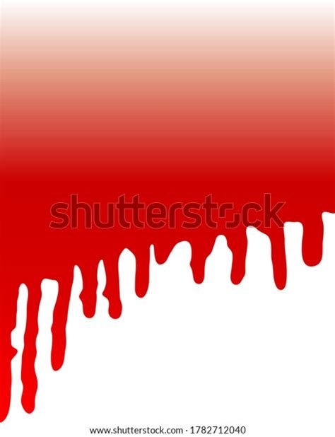 Red Flowing Blood On White Background Stock Vector Royalty Free