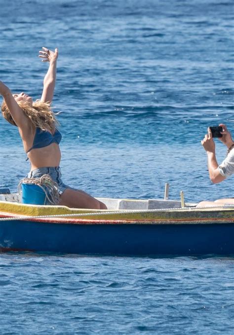 Lily James On Croatian Set Of Mamma Mia Here We Go Again 09 15 2017