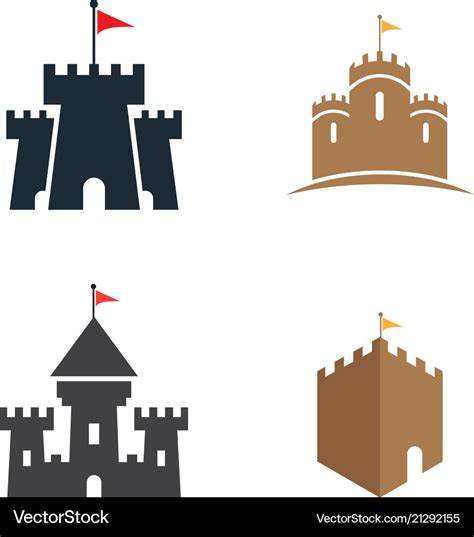 Castle Logo Design Template Royalty Free Vector Image