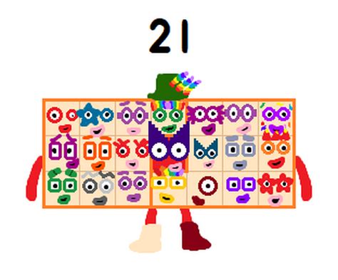 Numberblocks Twenty One With 1 21s Faces On Her Fandom