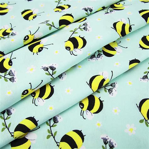Bee Fabric Knit Fabric By The Yard Insect Fabric Quilt Fabric Etsy