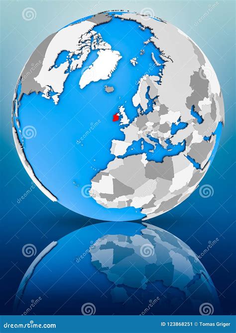 Ireland On Political Globe Stock Image Image Of Render 123868251