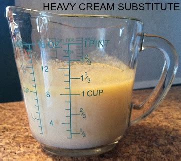 There are several recipes that combine common household ingredients to make simple and tasty heavy cream substitutes. Heavy Cream Substitute