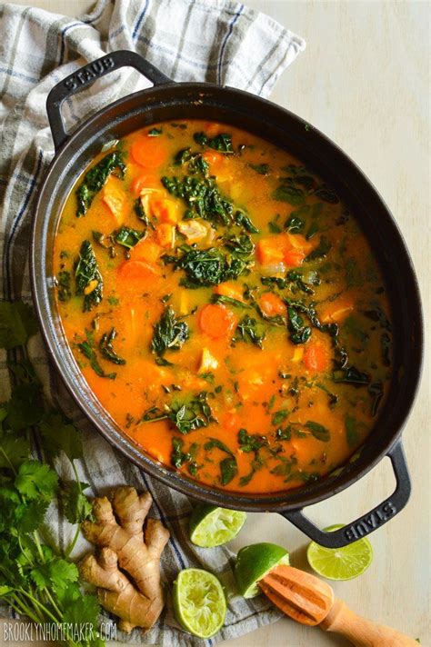 Thai Coconut Curry Soup With Chicken And Kale Brooklyn Homemaker