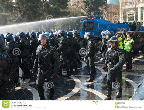 Water Cannon Showdown Editorial Photography Image Of Square 29711887