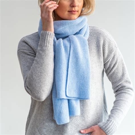 Pure Ribbed Cashmere Scarf Tom Lane