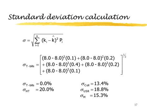 In statistics, the standard deviation is a measure of the amount of variation or dispersion of a set of values. PPT - Risk, Return, Portfolio Theory and CAPM PowerPoint ...