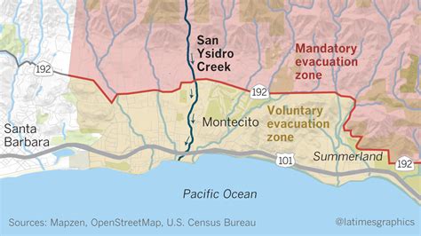 Santa Barbara County Evacuation Map Maps For You