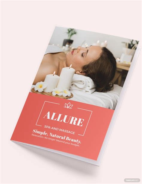 Spa Massage Bi Fold Brochure Template In Publisher Pages Word Psd