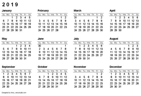 2019 Calendar Free Download Png Png All