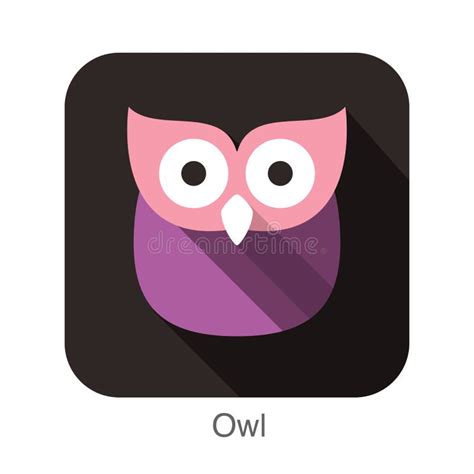 Owl Bird Flat Icon Series Stock Vector Illustration Of Animal 246138045