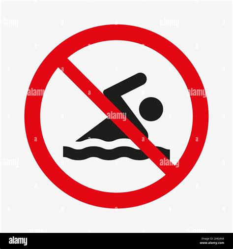 Vector Sign No Swimming Swimming Banned Icon Stock Vector Image And Art