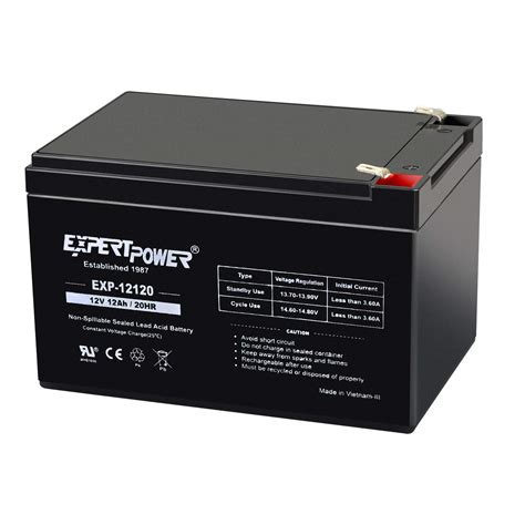 Expertpower 12 Volt 12 Ah Rechargeable Battery With F2 Terminals