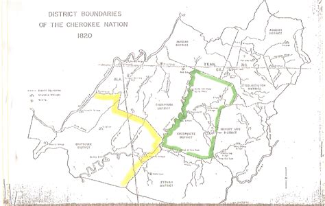 History Of The Vann Cabin District Boundaries Of The Cherokee Nation 1820