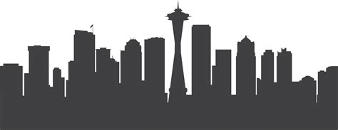 Seattle Vector Graphics Skyline Stock Illustration Seattle Cityscape