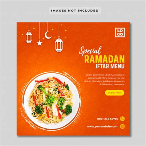 Premium Psd Special Ramadan Iftar Menu Social Media Banner Template