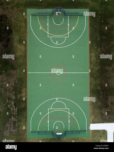 Basketball Court View From Above Stock Photo Alamy