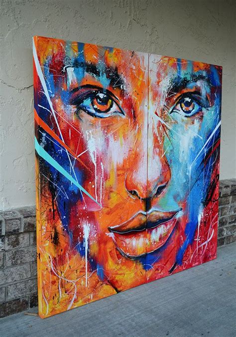 Fire And Ice Abstract Portrait Painting On Behance Abstract Portrait
