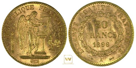 France 20 Francs 1896 Gold Vasilakopoulos Numismatics