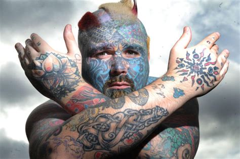 Ink Redible Britains Most Tattooed Man Pays To Have Them Removed So