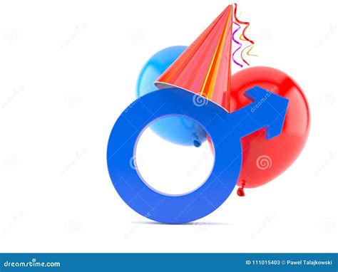 Party Hat With Male Gender Symbol Stock Illustration Illustration Of