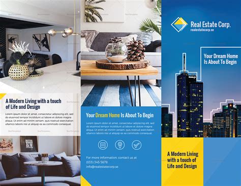 Modern Real Estate Brochure Design Template In Psd Word Publisher