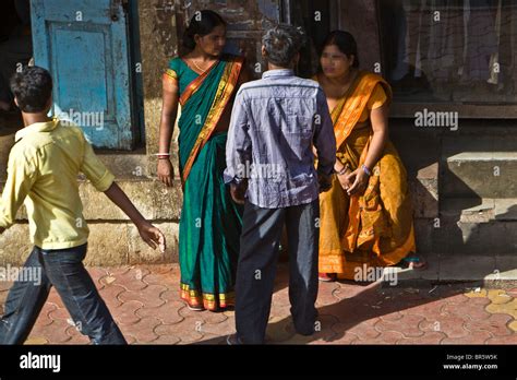 Female Sex Workers On The Street In Kamathipura Which Is Mumbais