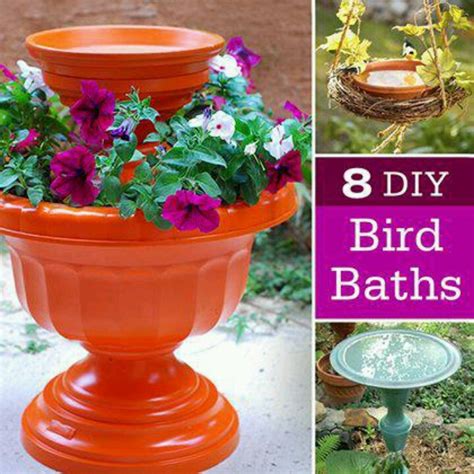 They need water to bathe regularly in order to keep their feathers in top shape for warmth and flight ability. DIY bird baths | Outdoor Dreams | Pinterest