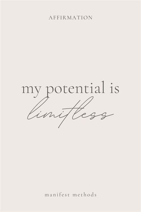 My Potential Is Limitless — Manifest Methods Love Affirmations Self