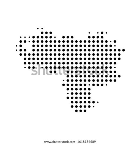 Dotted Map Venezuela On White Background Stock Vector Royalty Free