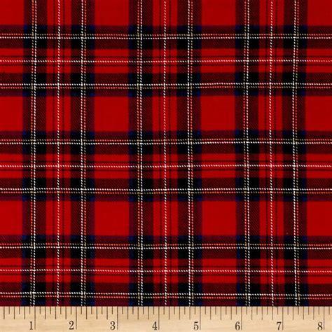 Kaufman Sevenberry Classic Plaid Twill Plaid Red Plaid Plaid Fabric
