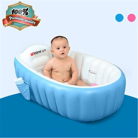 Foldable & portable:portable collapsible bathtub for baby. Kids Toddler Summer Portable Inflatable Bathtub Newborn ...