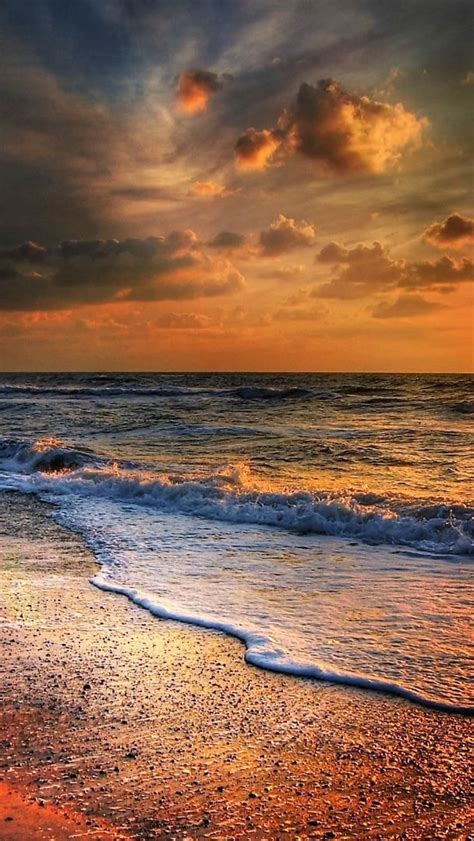 Seaside Sunset Wallpaper Backiee