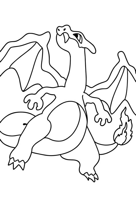 Free Pokemon Charizard Coloring Page Collection Of Cartoon Coloring