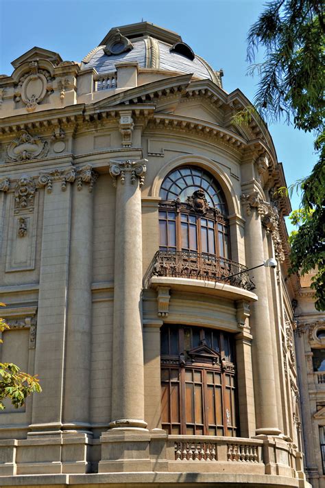 Museo Nacional De Bellas Artes Side View In Santiago Chile Encircle