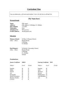 Cv Template For 15 Year Old Uk , #CvTemplate #template | 1 ...