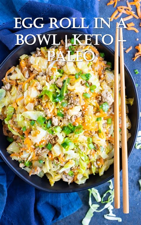Whether they're stirred into soups, baked with veggies or lentils, or fried on top of polenta or greens, here are 35 delicious ways to eat eggs for dinner tonight. Egg Roll in a Bowl | Keto + Paleo - MY KITCHEN | Low carb ...