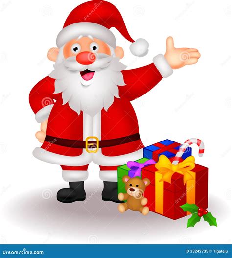 Cartoon Santa With Ts Royalty Free Stock Photo Image 33242735