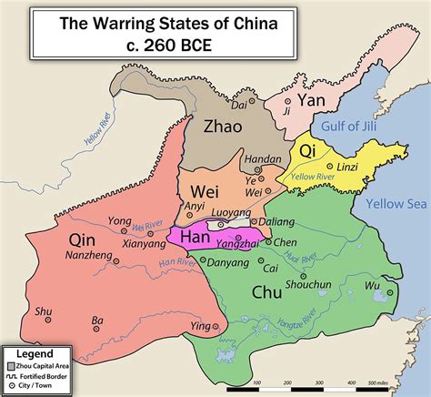 Ancient China Warring States Map
