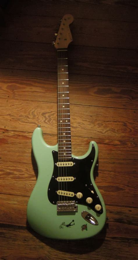 3 ply, 11 hole pickguard for fender american & mexican standard stratocaster. NGD American Standard Surf Green Matching Headstock ...