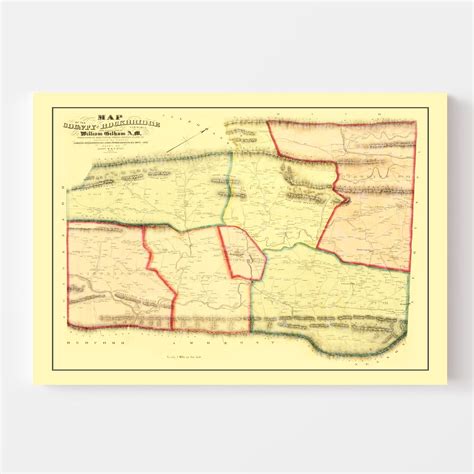 Vintage Map of Rockbridge County, Virginia 1860 by Ted's Vintage Art in
