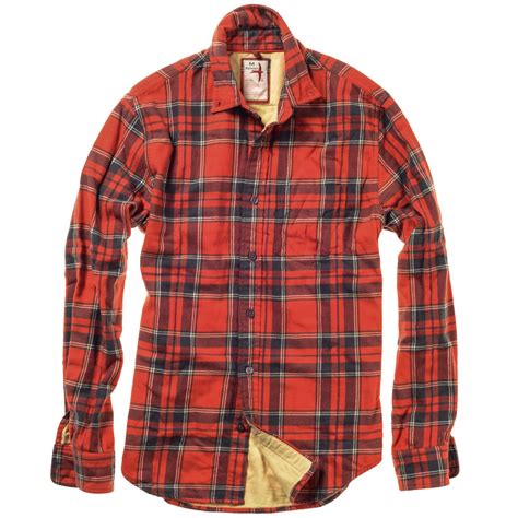 red tartan plaid double flannel shirt by relwen the royal bloke best flannel shirts shirts